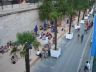  soirée Paris-plage, jeunes pique-niquant sur le sable